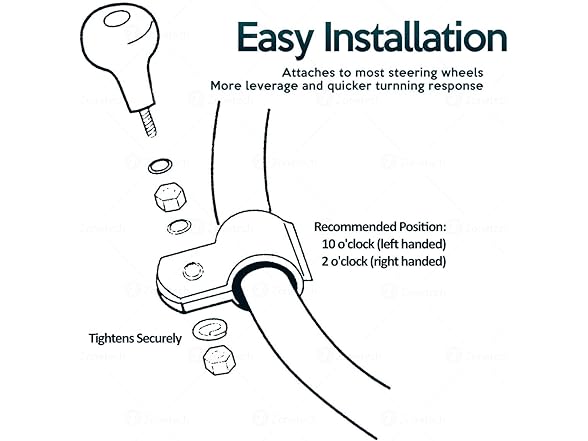 Zone Tech GA0031 Steering Wheel Spinner Knob