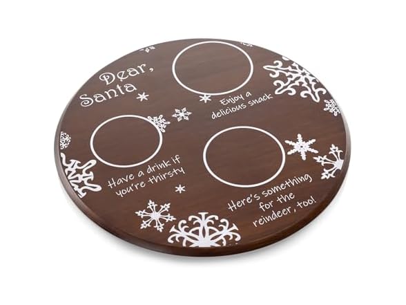 PICNIC TIME Dear Santa Cookie and Milk Plate