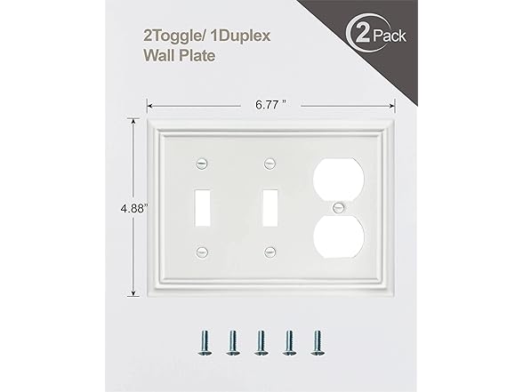Metal Combination Wall Plate 4-Pack