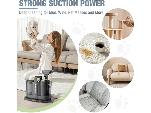 WORKPRO Portable Carpet Cleaner Eucalyptus