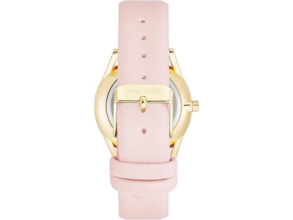 Nine West Women Gold-Tone & Pastel Pink Watch