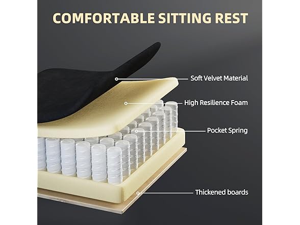 Ferghana Velvet Fabric Gaming Chair, High Back Ergonomic Gam (Open Box)