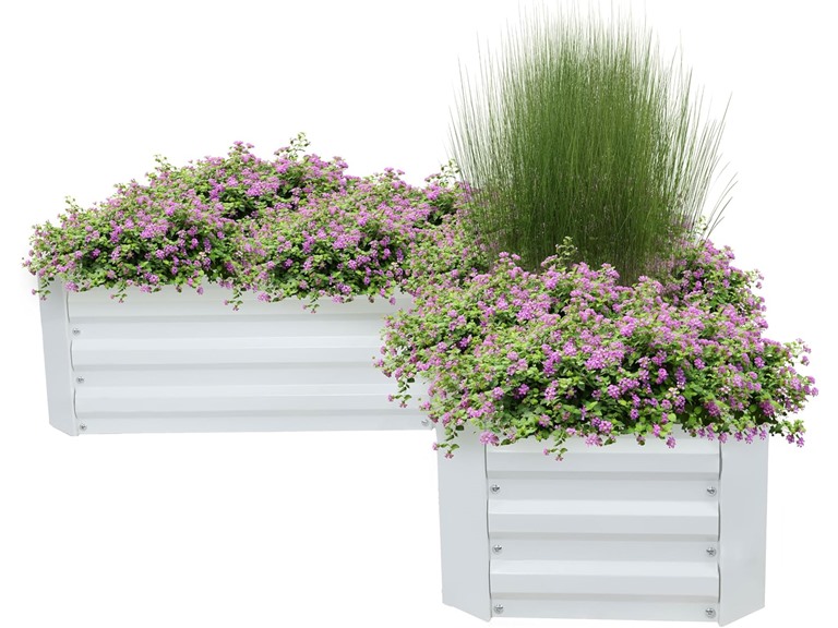 Sunnydaze Decor NPH-9491 L-Shaped Steel Garden Bed - Iv