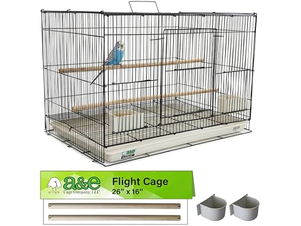 A&E Cage Co 503 Flight Cage 24"x16"x16" Small Bird