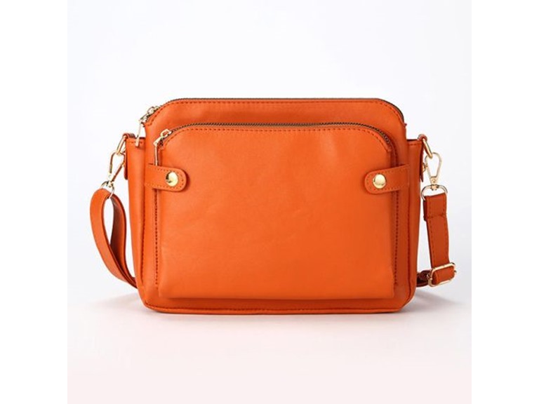 Crossbody Leather Shoulder Bag and Clutch