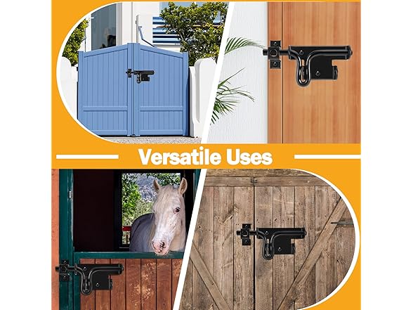 Door Lock Bolt Gate Latch - Choose Size