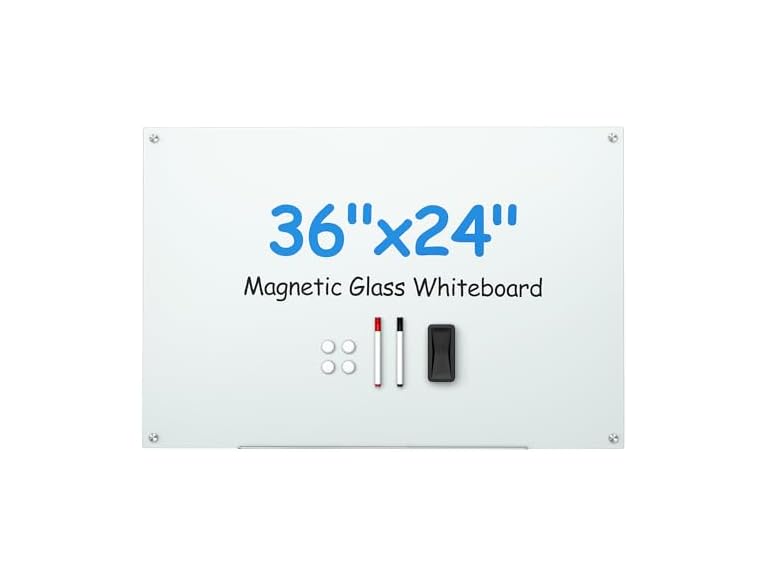 VUSIGN Magnetic Glass Dry Erase White