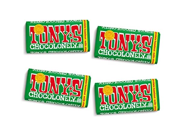 $9.99, Was $16.20, 38% Off! Tonys Chocolonely Milk Choc Hazelnut 4pk dealfomo
