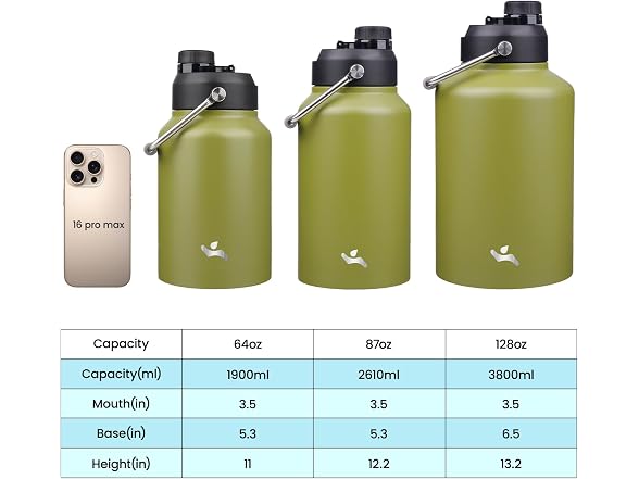 Konokyo 87 oz Insulated Stainless Bottle