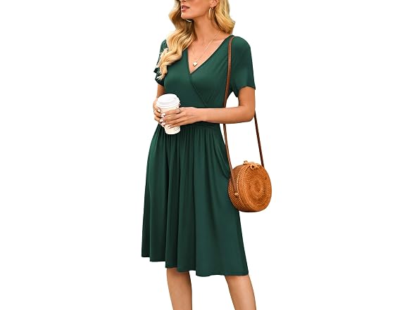 Lilbetter Women (L) Summer Tunic Top T-Shirt Dress