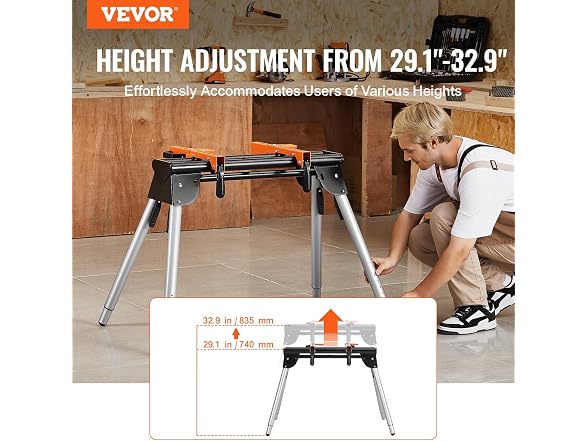 Miter Saw Stand, 36in Collapsible Miter