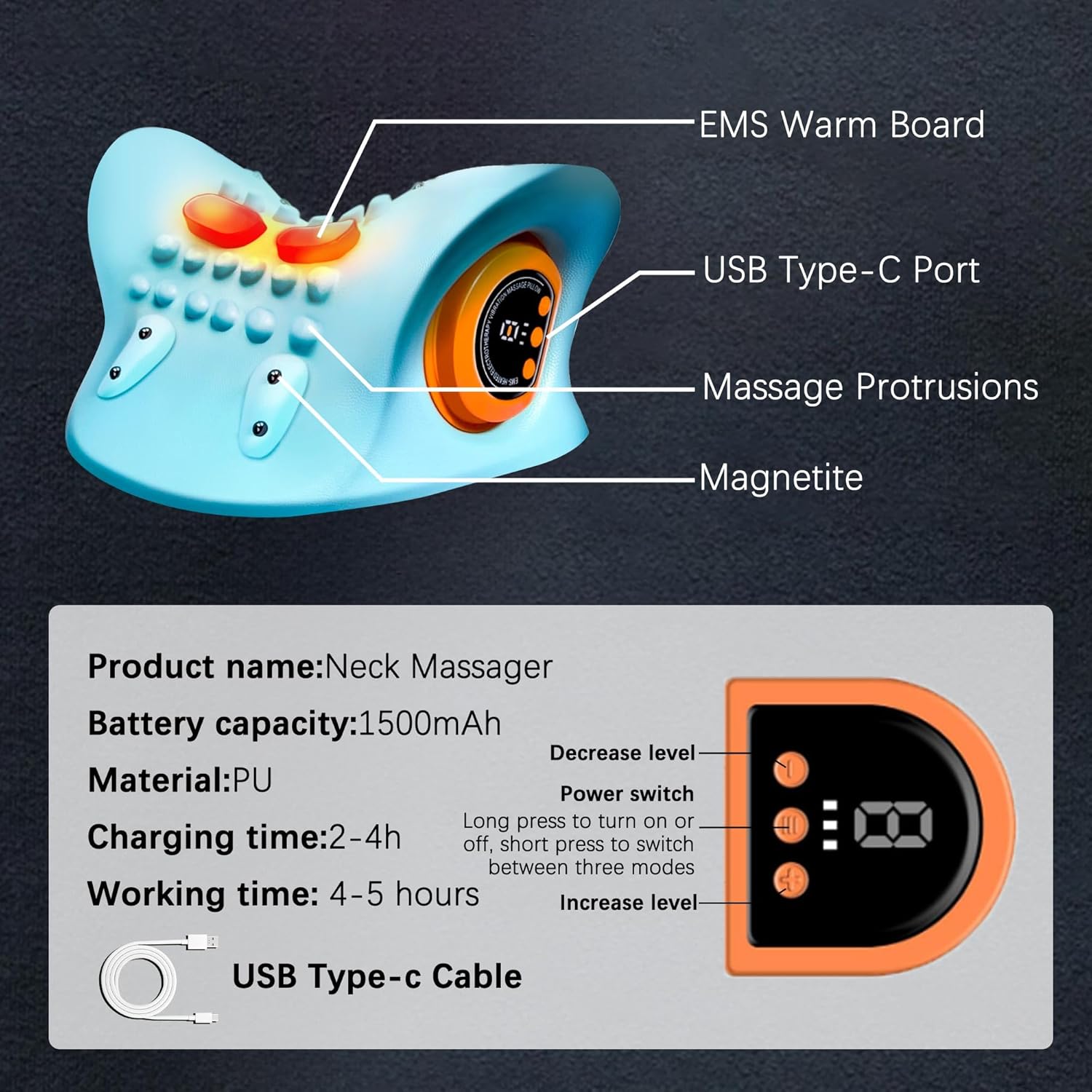 Neck Massager Pillow with Heat - Gallery 10