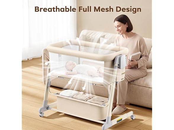 NeoBorn 4-in-1 Rocking Baby Bassinet