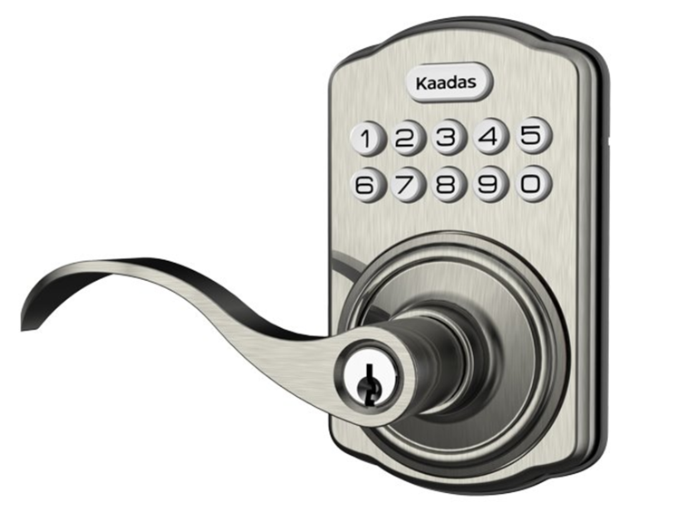 Kaadas KS04 Deadbolt Lock with Keypad Lever Satin Nickel
