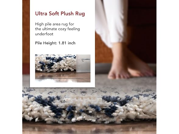 nuLOOM Cuellar Chevron Shag Rug 4x6