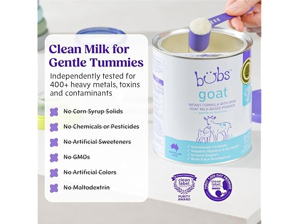 Bubs Whole Goat Milk Infant Formula 20oz