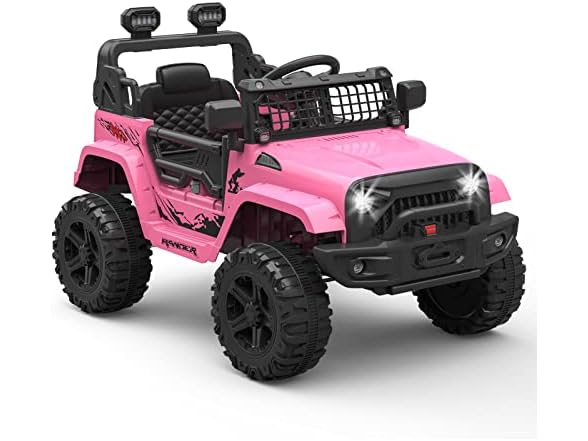 Hetoy 12V Kids Electric Vehicles Ride On Truck Car(Pink)