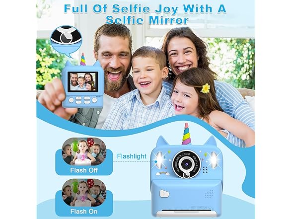 NXKEKENX Instant Print Camera for Kids