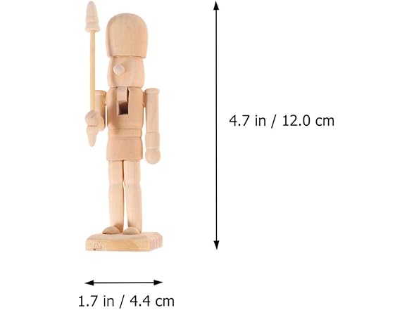ABOOFAN 6Pcs Christmas Wooden Unfinished Nutcracker Figurines