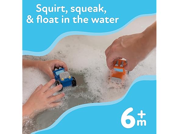 Nuby Squirt Wheels Baby Bath Toys - BPA Free