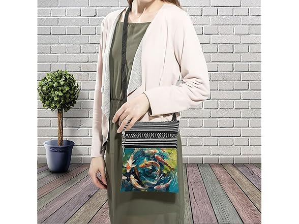 LiuenMgg Koi Fish Messenger Bag