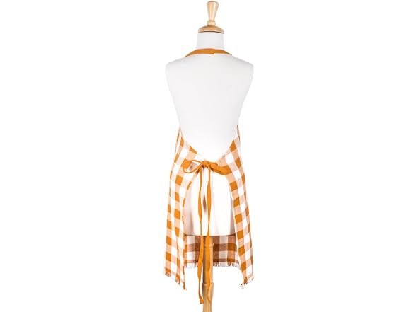 DII Unisex Buffalo Check Kitchen Collection Apron, Pumpkin