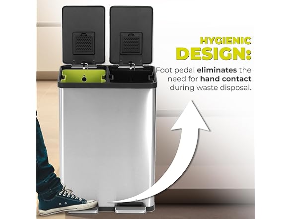 Simpli-Magic 16 Gallon Rectangular Trash Can