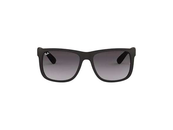 Ray-Ban RB4165 601/8G 55MM Rubber Black/Dark Grey Square Sunglasses for Men for Women (Open Box)
