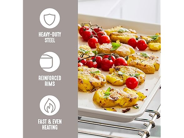 GreenLife Bakeware 18” x 13” Half Cookie Sheet Baking Pan