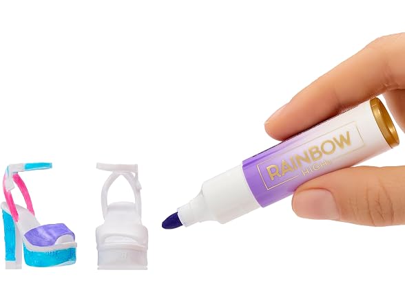 Rainbow High Air Brush & Create DIY Fashion Doll with Airbrush Marker Kit