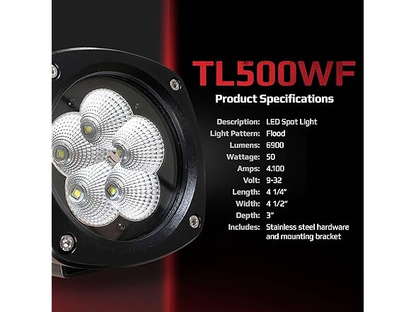 Tiger Lights TL500WF 50W LED Wide Flood Light