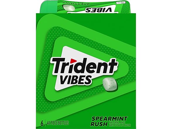6PK Trident Vibes Spearmint Rush Sugar-Free Gum