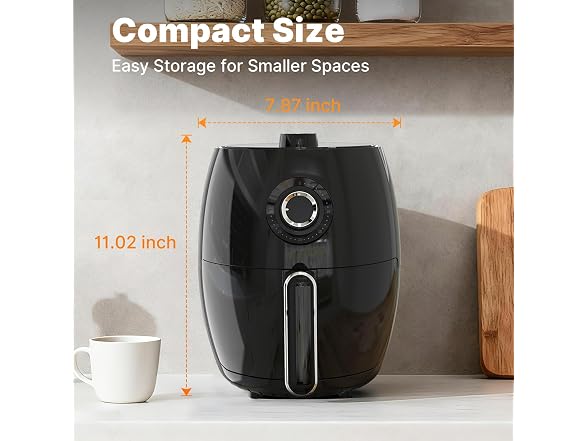 2.1QT 4-in-1 Compact Air Fryer
