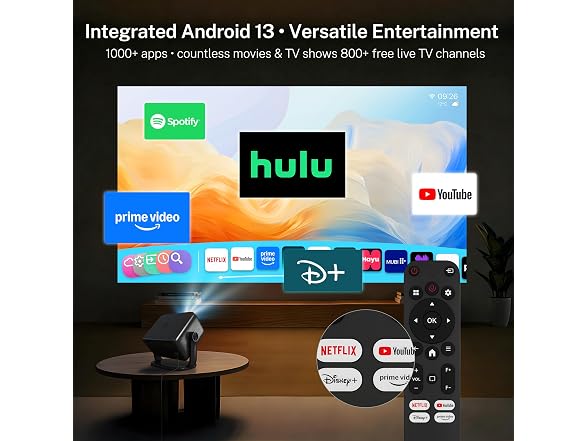 LYNCAST X6 Netflix Black Smart Projector