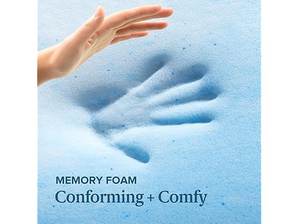 ZINUS 4" Swirl Gel Cooling Memory Foam Mattress Topper