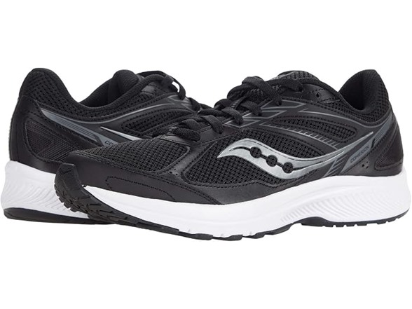 Saucony Men's Cohesion 14, Black/White (9.5 Wide)