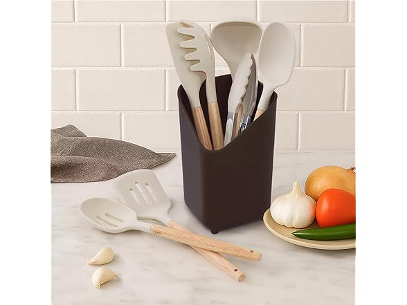 Glad Silicone Kitchen Utensils Set, 8pcs Beige