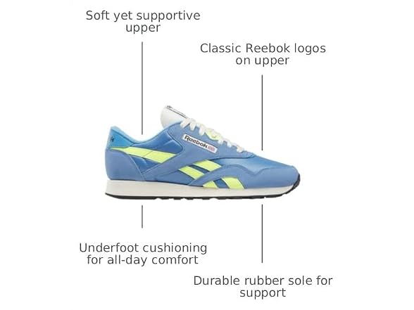 Reebok Men's Classic Nylon Sneaker (6.5)