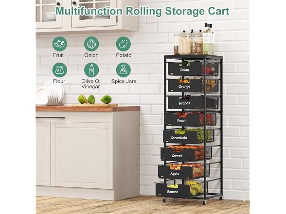 EasyPAG 8-Drawer Rolling Storage Cart