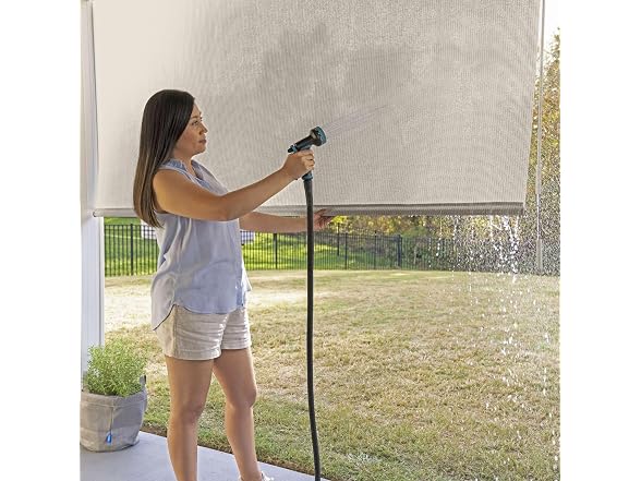Coolaroo Outdoor Roller Shade with Wand - 95% UV