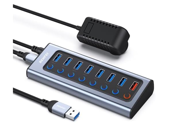 BENFEI 8-Port USB Hub w/Power