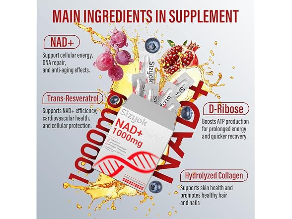 Sizyok 1000mg NAD Liquid Supplement