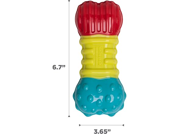 Petstages Multi-Squeak Bone Dog Chew Toy, Mu
