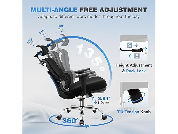 TECHREST Ergonomic Office Desk Chair