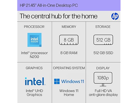 HP 22-dg0340 All-in-One Desktop PC