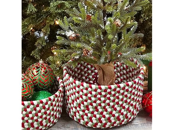 Colonial Mills Holiday Multi Braided Nesting Baskets