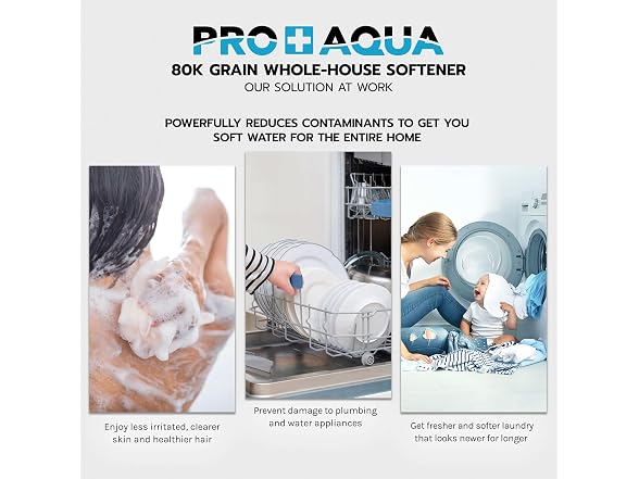 PRO+AQUA Heavy Duty Whole House Water Softener System