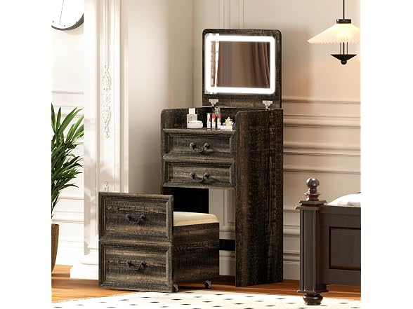 ChicFurnit Makeup Vanity, 3-in-1 Vanity Desk