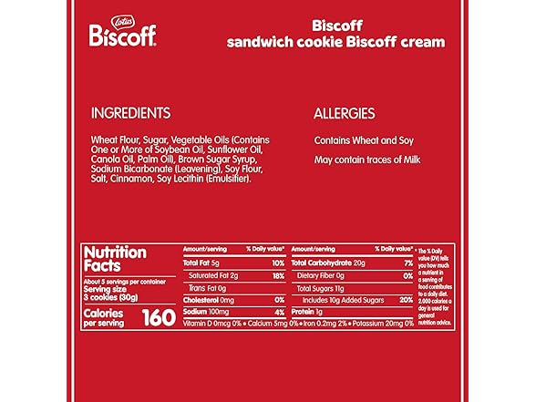 22ct Lotus Biscoff Sandwich Cookies