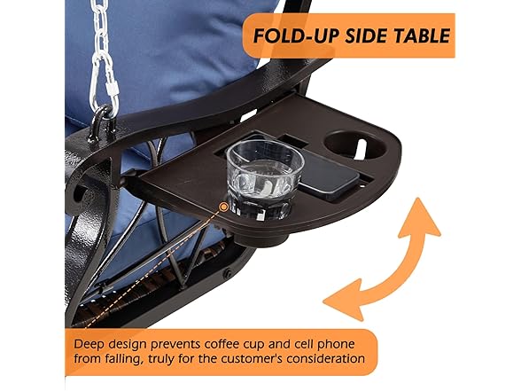 ZZW Heavy Duty 900 LBS Porch Swing Chair